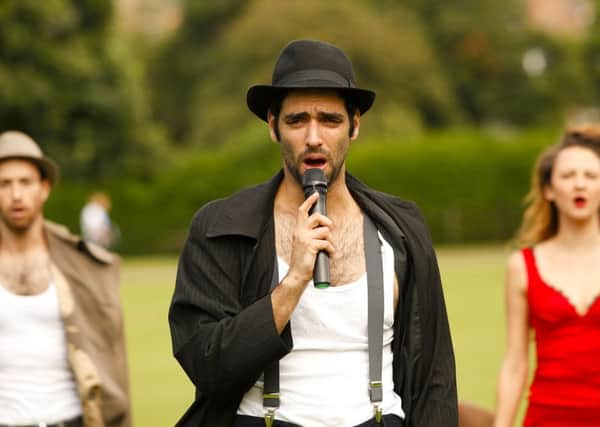 Members of the Incubator Theatre company from Jerusalem perform in the Meadows in Edinburgh. Picture: TSPL