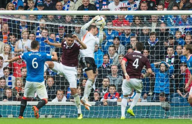 Rangers and Hearts now compete in the Championship. Picture: TSPL