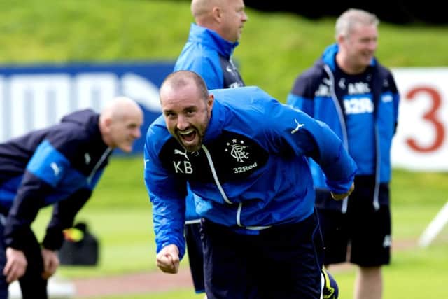 Kris Boyd, pictured training at Murray Park, says the goals will flow once he gets off the mark. Picture: SNS