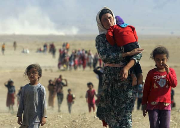 Yazidis flee from Islamic State militants in north-west Iraq. Picture: Reuters