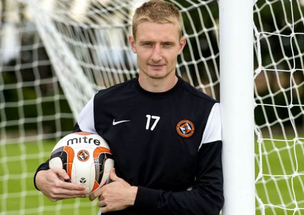 Dundee United's Chris Erskine looks ahead to his side's weekend trip to Celtic Park. Picture: SNS