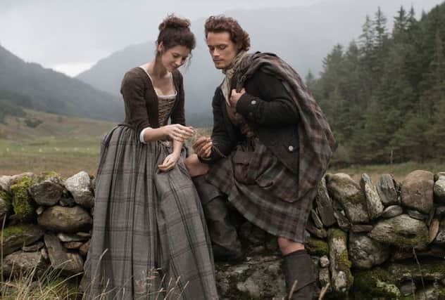 Caitriona Balfe and Sam Heughan, the stars of Outlander. Picture: Contributed