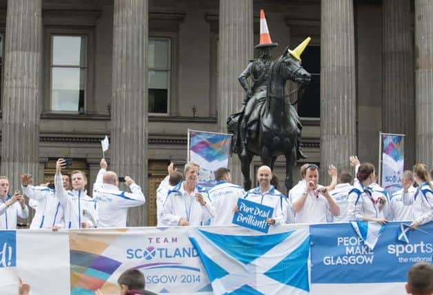 The Commonwealth Games Team Scotland Athletes Parade travels throughout the City Centre of Glasgow. Picture: PA