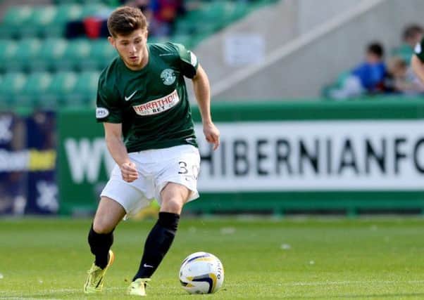 On-loan Everton winger Matthew Kennedy made his Hibs debut last weekend when he came on as a substitute during the 2-1 win over Livingston. Picture: SNS