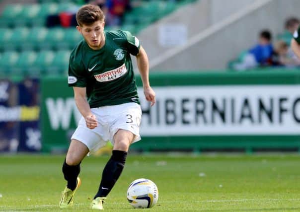 On-loan Everton winger Matthew Kennedy made his Hibs debut last weekend when he came on as a substitute during the 2-1 win over Livingston. Picture: SNS
