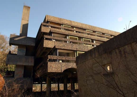 The vandalised remains of St Peter's College Seminary in Cardross built in 1966 and regarded as one of the most significant modern buildings. Picture: TSPL