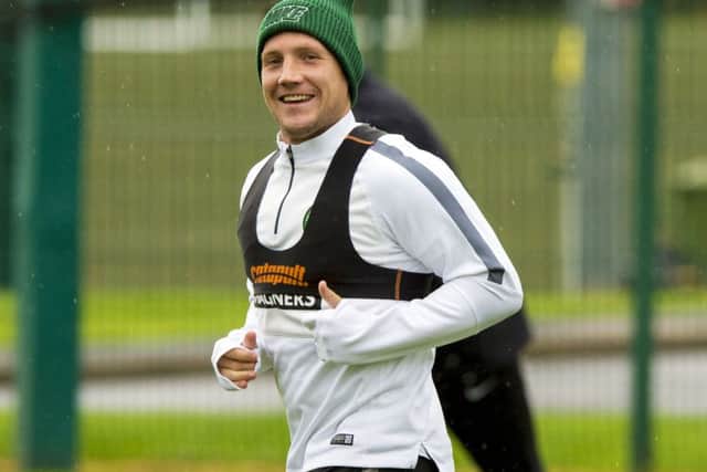 Celtic striker Kris Commons in training earlier this week. Picture: SNS