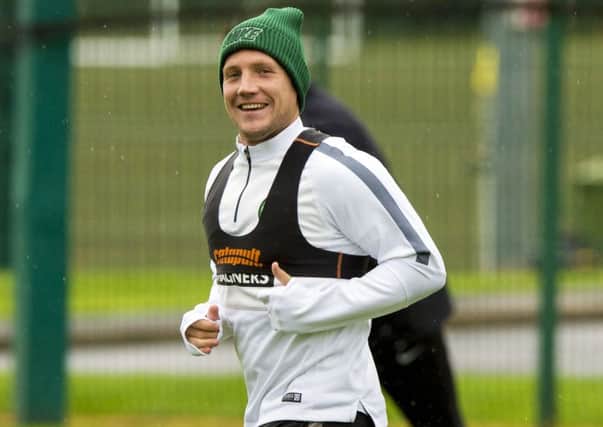 Celtic striker Kris Commons in training earlier this week. Picture: SNS