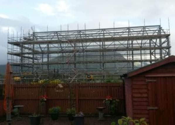 The view of Ben Nevis will be completely obscured for some residents once the construction of the school gym is completed. Picture: Lorna McCalman