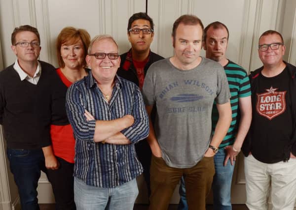 Still Game's cast of (L-R)
Mark Cox, Jane McCarry, Ford Kiernan, Sanjeev Kohli, Greg Hemphill, Gavin Mitchell and Paul Riley. Picture: Phil Wilkinson