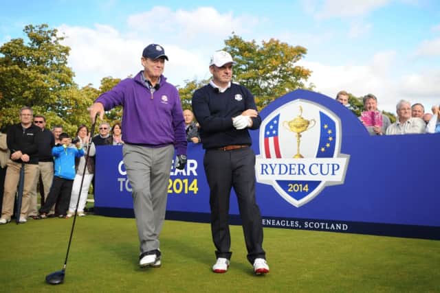 Ryder Cup captains Paul McGinley and Tom Watson. Picture: Jane Barlow