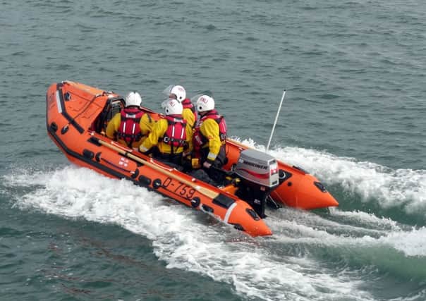 The Stonehaven inshore lifeboat was launched to aid the stricken sailors. Picture: Contributed