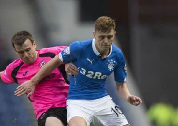 Lewis Macleod, right, was a standout for Rangers in Monday nights 8-1 demolition of Clyde. Picture: PA