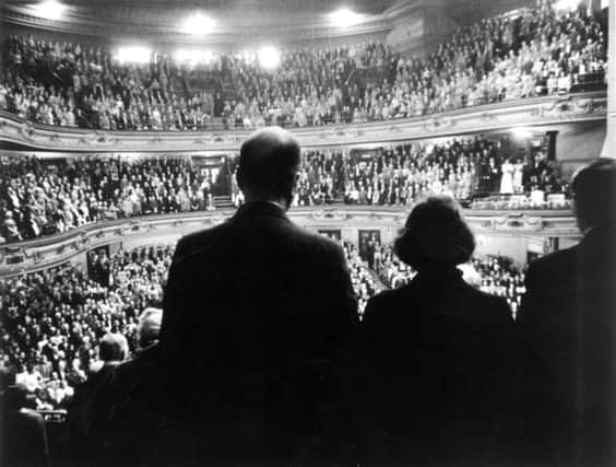 The national anthem is played during the first Edinburgh Festival at the Usher Hall in 1947. Picture: TSPL