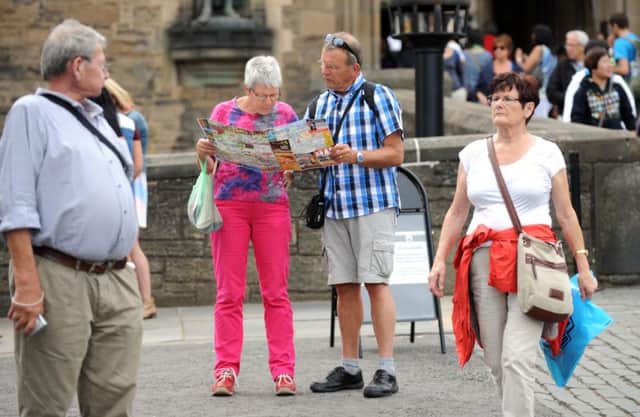 Tourists and holidaymakers in Edinburgh. Picture: Jane Barlow