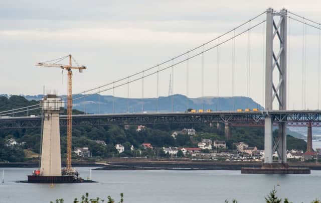 Construction process is underway for the Queensferry Crossing. Picture: Ian Georgeson
