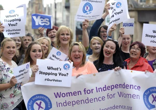 Volunteers pictured during the Women for Independence weekend of campaigning. Picture: John Devlin