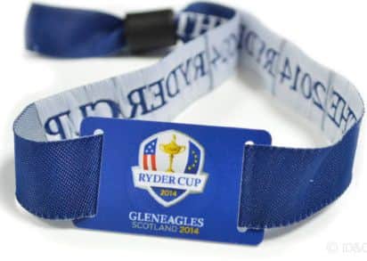 The Ryder Cup 2014 wristbands. Picture: Contributed