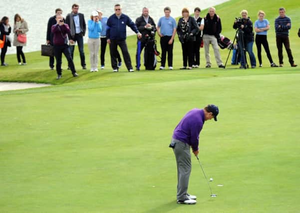 Spectators of this year's Ryder Cup will wear wristbands fitted with chips enabling them to share their experience instantly. Picture: Jane Barlow
