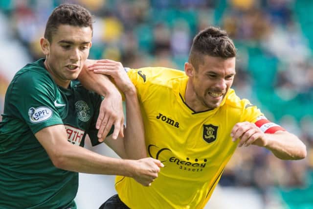 Alex Harris, left, has regained his fitness and forced his way into new manager Alan Stubbs plans.  Picture: Ian Georgeson