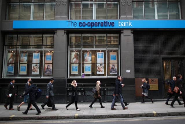 News of the fall came as Co-op Bank disclosed narrowed losses of £75.8 million compared to £844.6m in the same period last year. Picture: Getty