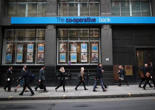 News of the fall came as Co-op Bank disclosed narrowed losses of £75.8 million compared to £844.6m in the same period last year. Picture: Getty
