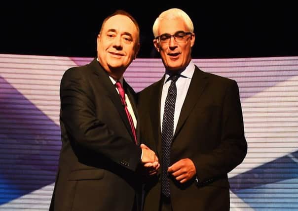 Pundits gave Darling the win over Salmond in the first televised meeting, but the public didnt. Picture: Getty Images