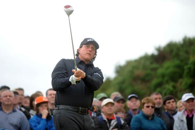 Phil Mickelson tees off at the Scottish Open in Castle Stuart in 2012. Picture: Jane Barlow