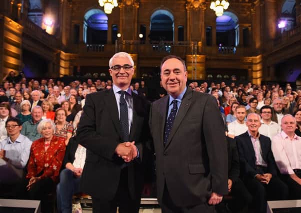 Alistair Darling and Alex Salmond's second debate dominated the day in the referendum. Picture: Getty