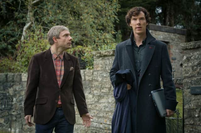 Martin Freeman (left) as John Watson and Benedict Cumberbatch as Sherlock Holmes. Picture: PA / BBC