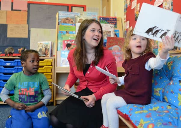 Minister for Children and Young People Aileen Campbell on a visit to an Edinburgh nursery. Picture: Neil Hanna