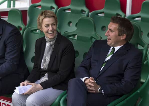 Hibs chief executive Leeann Dempster has endured a testing agenda since appointing Alan Stubbs. Picture: SNS