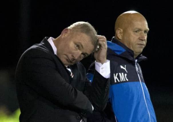 Rangers manager Ally McCoist and assistant manager Kenny McDowall. Picture: PA