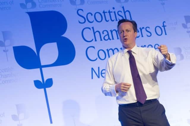 David Cameron. Picture: Scottish Chamber of Commerce