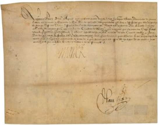 The manuscript Mary, Queen of Scots signed on 30 April 1586