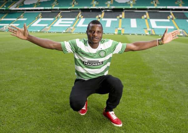 Wakaso Mubarak is unveiled as Celtic's latest summer signing. Picture: SNS