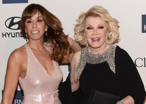 Comedienne Joan Rivers (R) and her daughter Melissa Rivers. Picture: Getty