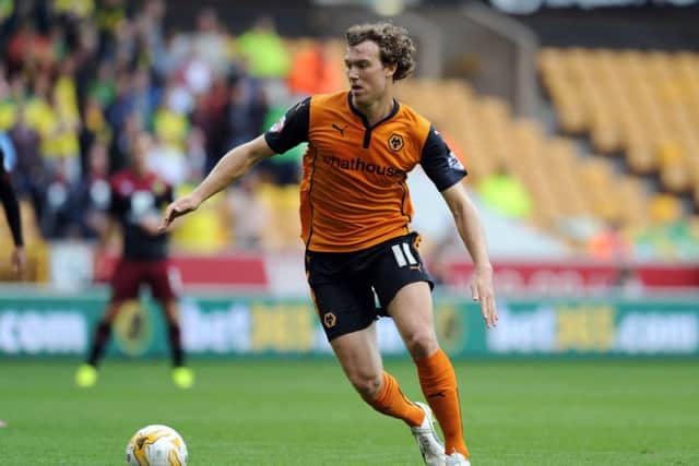 Kevin McDonald in full flow in the old gold of Wolves, main picture, and, above, in action for Burnley and Scotland under-21s in 2009. Picture: Getty