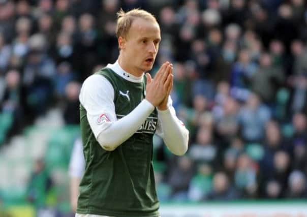 Leigh Griffiths pictured during his Hibs loan spell. Picture: Jane Barlow
