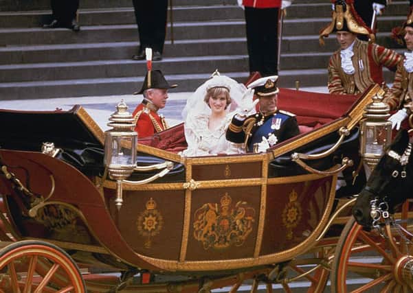 Princess Diana and Prince Charles pictured on their wedding day in July 1981. Picture: AP