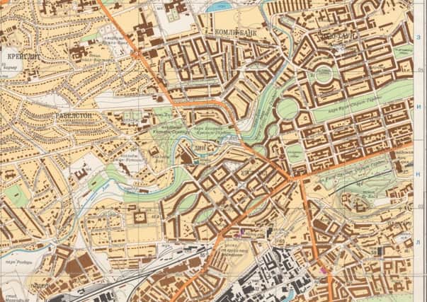 The KGB-drawn map of Edinburgh. Picture: Contributed