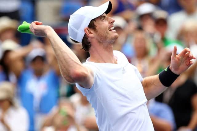 Andy Murray celebrates defeating Andrey Kuznetsov. Picture: Getty