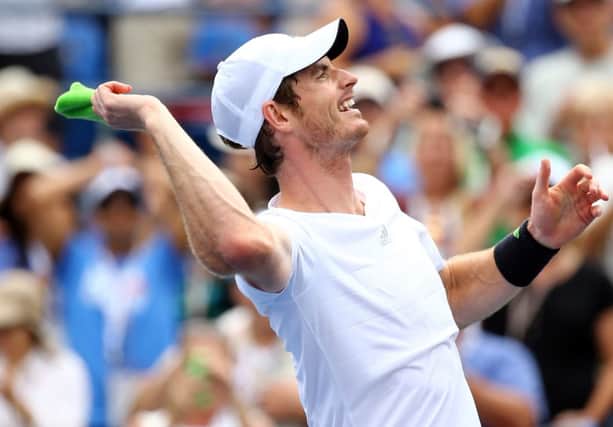Andy Murray celebrates defeating Andrey Kuznetsov. Picture: Getty