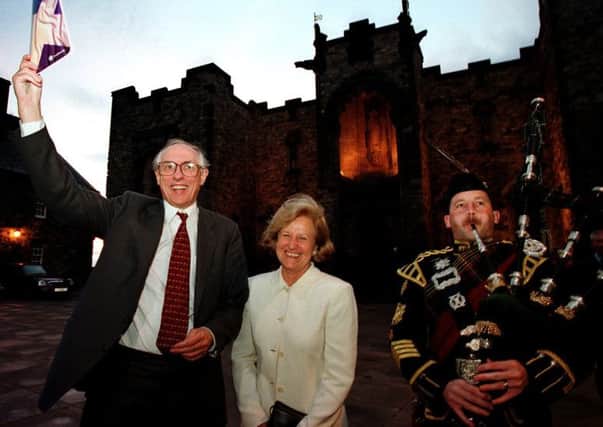 The architect of devolution Donald Dewar with Baroness Smith at Edinburgh Castle in 1997. Picture: Jeremy Stockton