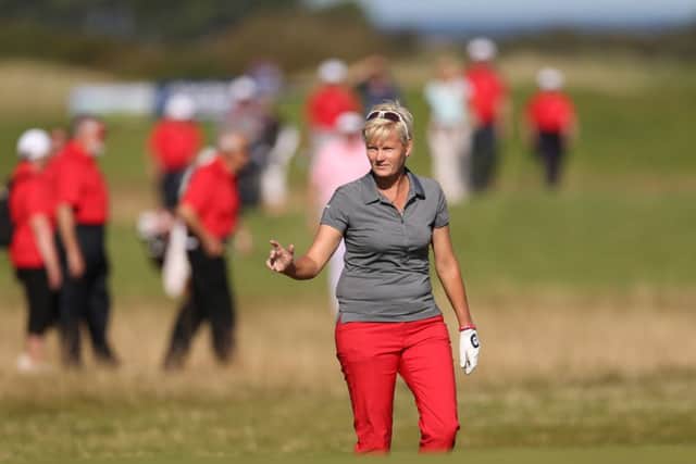 Trish Johnson on her way to victory at Archerfield Links. Picture: Ian MacNicol/Getty Images