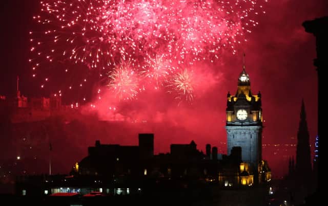 Fireworks above Edinburgh during the traditional closing act in the city's busy Festival calendar. Picture: PA