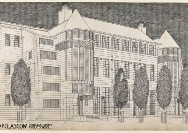 Charles Rennie Mackintosh, Scotland Street School, Glasgow: perspective drawing, 1904