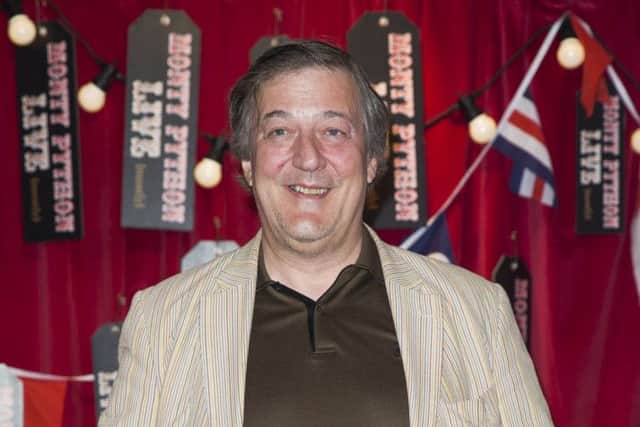 Stephen Fry attends the opening night of "Monty Python Live (Mostly)". Picture: Getty