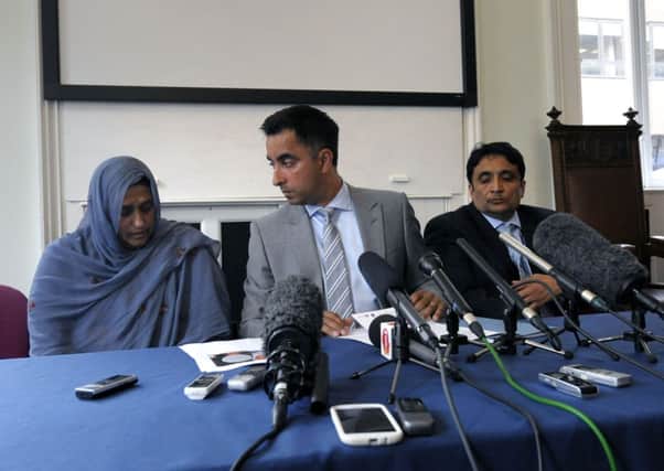 Aqsas family held a press conference which her mother Khalida Mahmood and father Muzaffar Mahmood attended. Picture: John Devlin