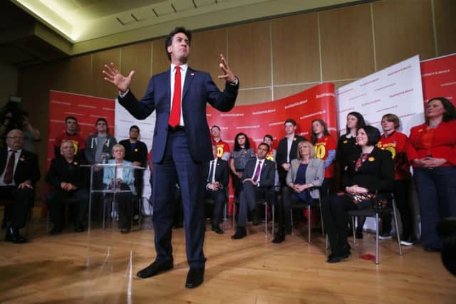 Ed Miliband speaks up for the Union in Blantyre yesterday. Picture: PA